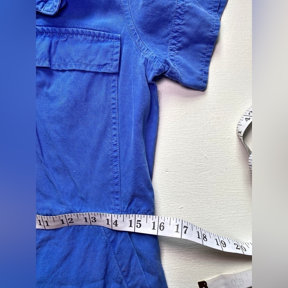 J. Crew Drapey Oxford Safari Dress, Blue - Picture 11 of 16